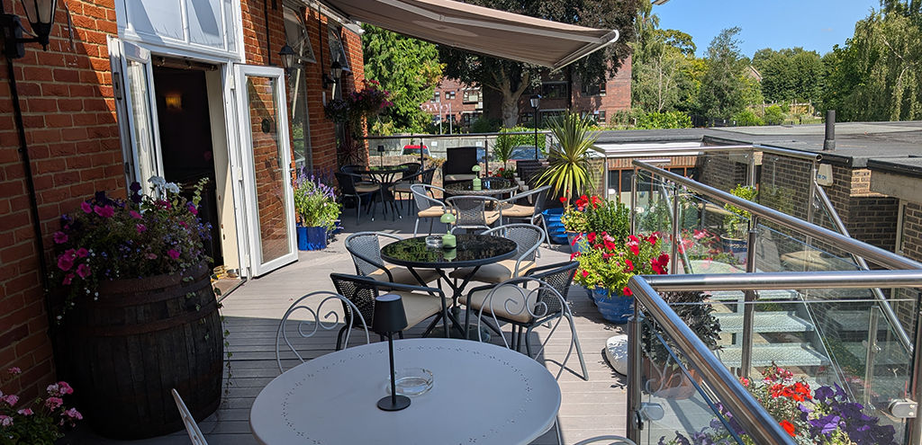 terrace at The elwick Club Ashford