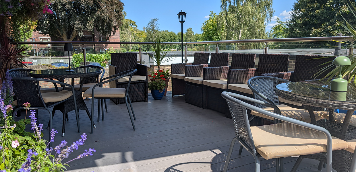 The terrace at the Elwick Club Ashford